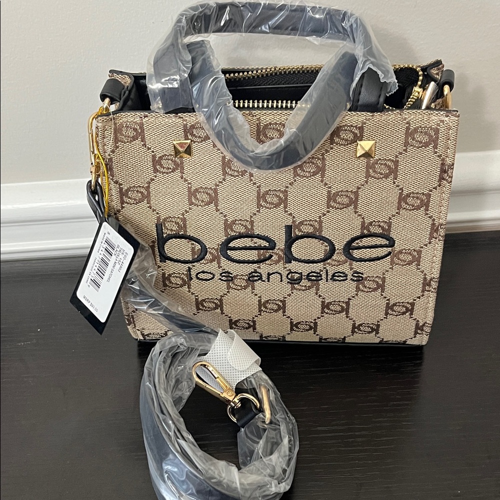 Bebe Talulla mini satchel black & Tan